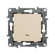 Выключатель 1-кл. СП Etika 10А IP20 250В 10AX с подсветкой/индикацией безвинтов. зажимы механизм сл. кость IEK 672303