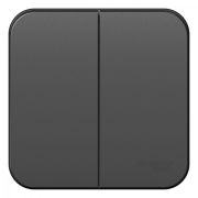 Выключатель 2-кл. ОП Blanca 10А IP20 (сх. 5) 250В с изолир. пластиной антрацит SE BLNVA105016