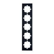 Рамка 5-мест. горизонт. ZIMA черн. бархат LEZARD 704-4200-150